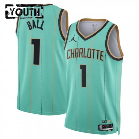 Dres Charlotte Hornets Lamelo Ball Jordan 2024-25 City Edition Teal Swingman - Dječji